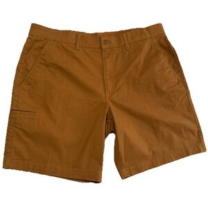 Brahma Mens Canvas Shorts Brown Relaxed Fit Workwear Utility Gorpcore Size 40 9"